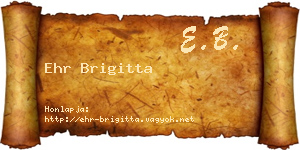 Ehr Brigitta névjegykártya